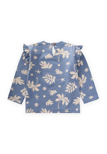 Desenli Uzun Kollu T-Shırt 2-10 Yaş Mavi