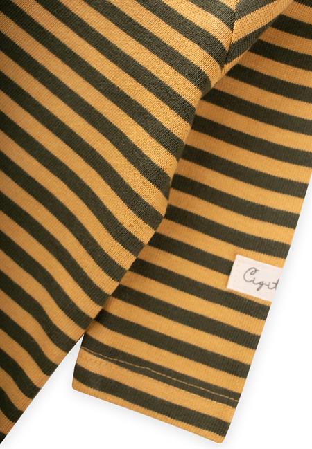 Çizgili Triko Tulum 0-3 Yaş HARDAL HAKİ