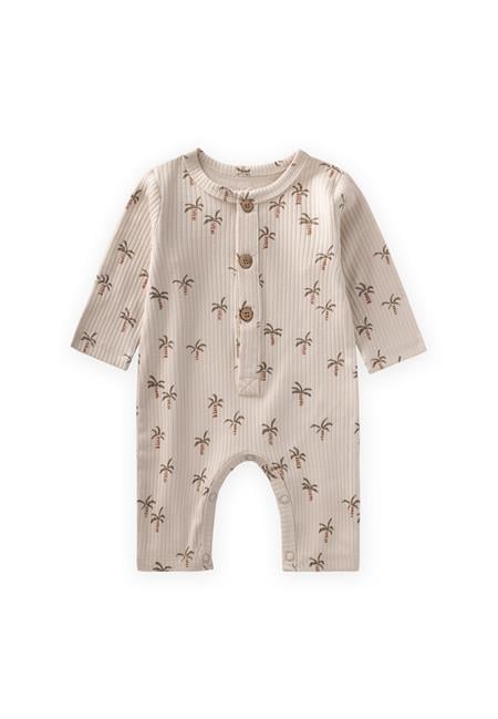 Baskılı Tulum 0-3 Yaş Palmiye Desen