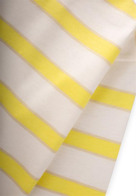 Çizgili Uzun Kollu T-Shırt Takım 2-12 Yaş Bej Sarı Çizgili