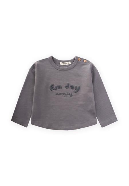 Nakışlı Sweatshirt 1-5 Yaş Gri