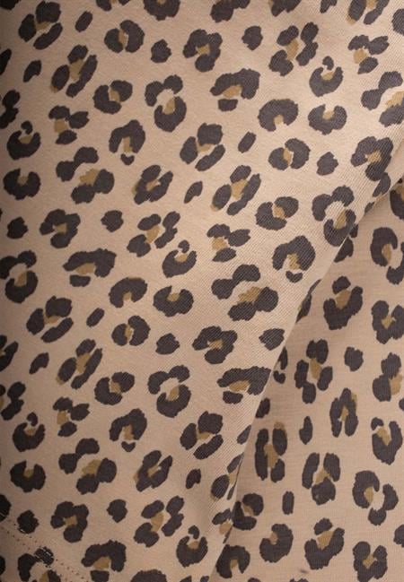 Desenli Uzun Kollu T-Shırt Takım 1-8 Yaş Bej