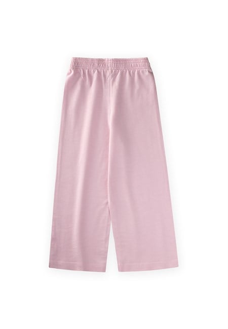 Geniş Kesim Pantolon 4-12 Yaş Pudra Pembe