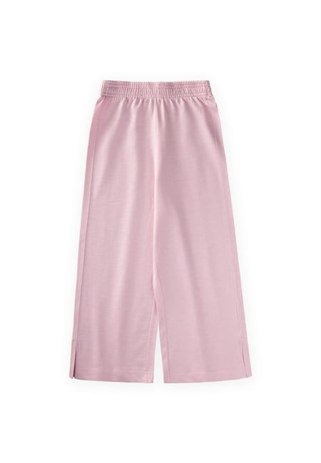 Geniş Kesim Pantolon 4-12 Yaş Pudra Pembe