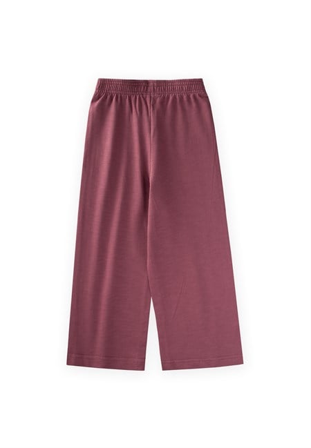 Geniş Kesim Pantolon 4-12 Yaş Bordo