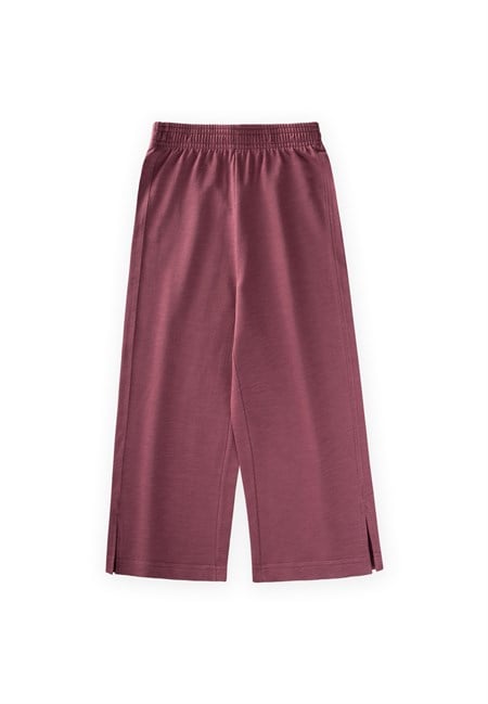 Geniş Kesim Pantolon 4-12 Yaş Bordo