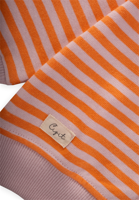 Çizgili Triko Hırka 0-4 Yaş PUDRA ŞEFTALİ