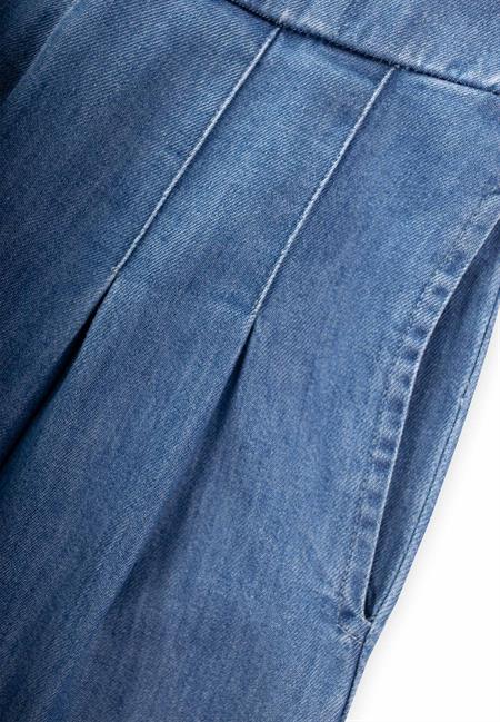 Geniş Paça Kot Pantolon 4-12 Yaş Mavi