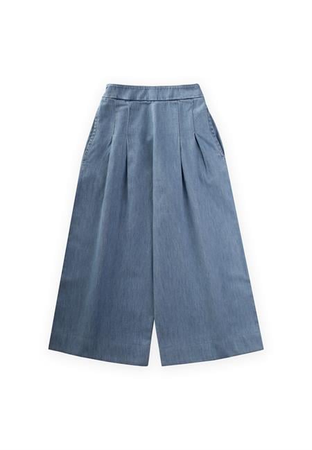 Geniş Paça Kot Pantolon 4-12 Yaş A Mavi