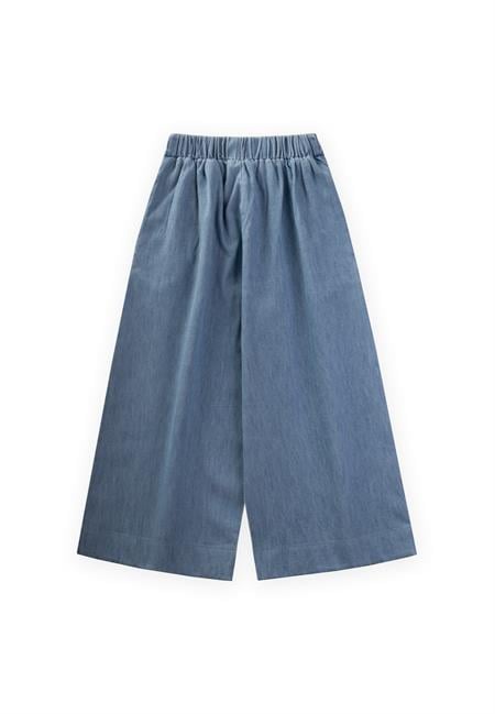 Geniş Paça Kot Pantolon 4-12 Yaş A Mavi