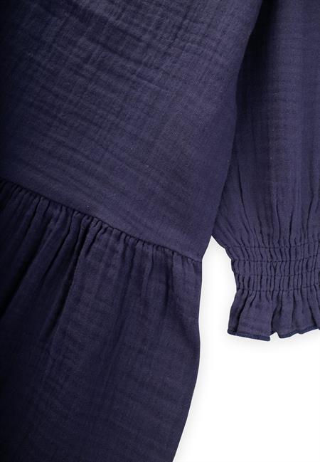 Organik Müslin Elbise 2-10 Yaş Lacivert