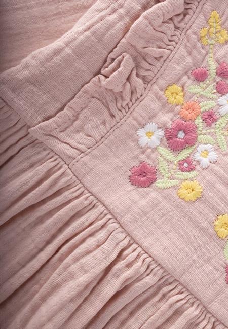 Elbise 1-10 Yaş Pudra Pembe