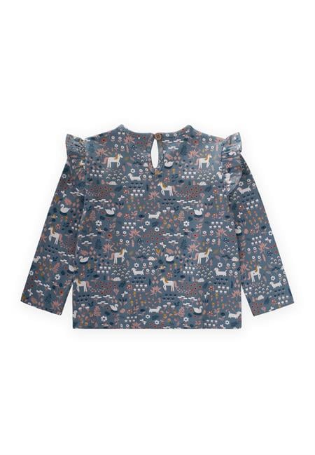 Uzun Kollu T-Shırt 1-7 Yaş İndigo Mavi