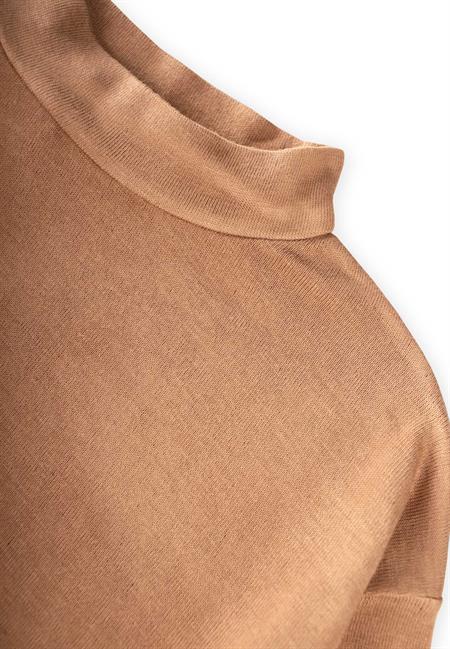 Yumuşak Dökümlü Oversize Bambu Takım 3-10 Yaş Camel