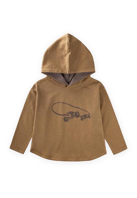 Kapşonlu Uzun Kollu T-Shırt 2-10 Yaş OLİVE