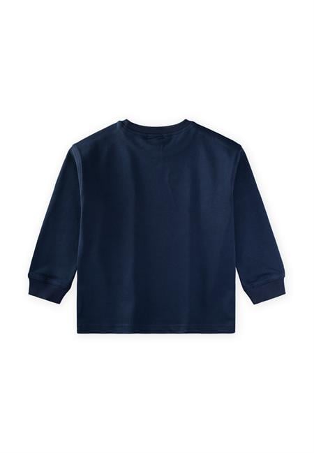 Ağır Kumaş Uzun Kollu T-Shırt 4-12 Yaş Lacivert