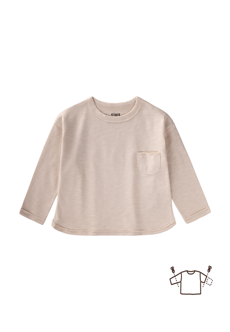 Uzun Kollu Mevsimlik T-Shırt 1-7 Yaş EKRU