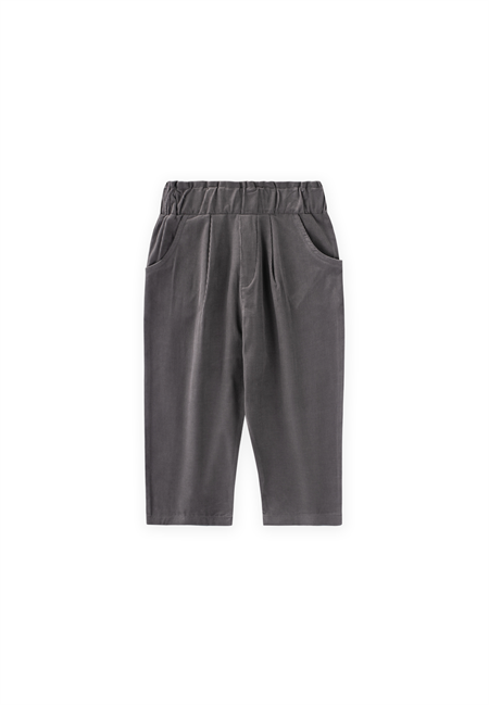 Kadife Boyfriend Pantolon 1-8 Yaş GRİ