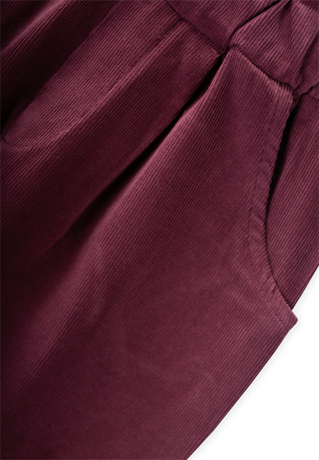 Kadife Boyfriend Pantolon 1-8 Yaş MÜRDÜM