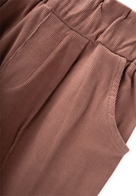 Kadife Boyfriend Pantolon 1-8 Yaş A.KAHVE