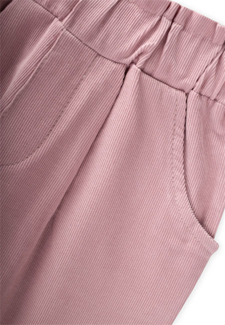 Kadife Boyfriend Pantolon 1-8 Yaş LEYLAK