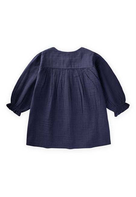 Müslin Elbise 2-10 Yaş Lacivert