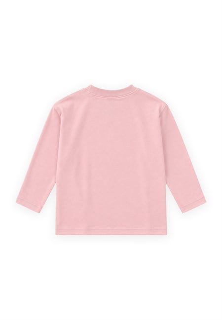 Sloganlı Uzun Kollu T-Shirt 2-10 Yaş PUDRA PEMBE