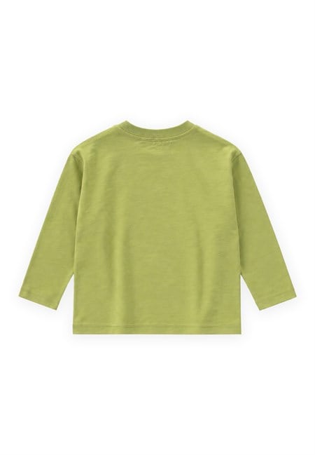 Sloganlı Uzun Kollu T-Shirt 2-10 Yaş Lime
