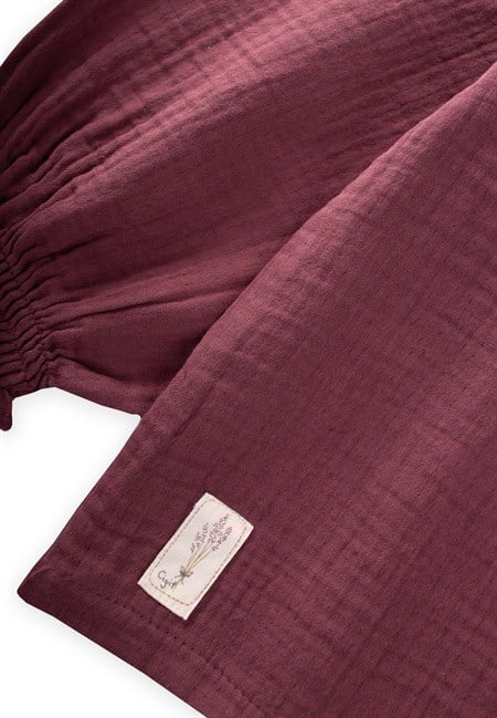 Organik Müslin Gömlek 2-10 Yaş MÜRDÜM