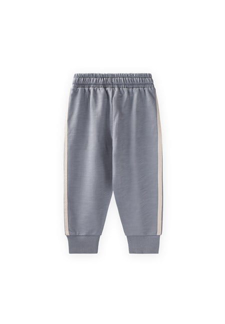 Şerit Detaylı Eşofman 1-10 Yaş Gri