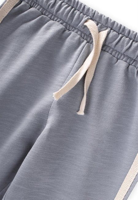 Şerit Detaylı Eşofman 1-10 Yaş Gri