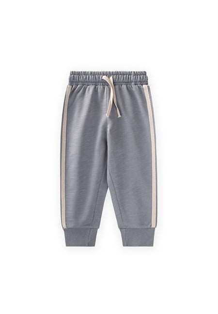 Şerit Detaylı Eşofman 1-10 Yaş Gri