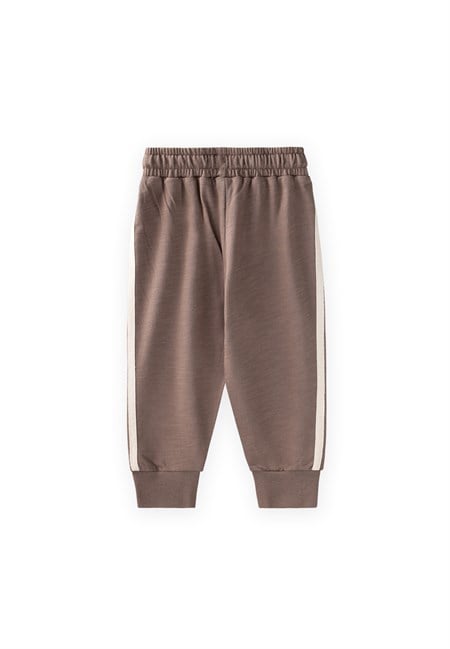 Şerit Detaylı Eşofman 1-10 Yaş Vizon