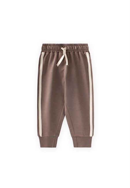 Şerit Detaylı Eşofman 1-10 Yaş Vizon