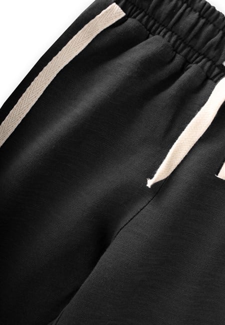 Şerit Detaylı Eşofman 1-10 Yaş Siyah