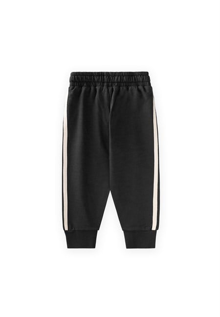 Şerit Detaylı Eşofman 1-10 Yaş Siyah