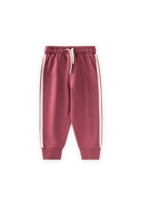 Şerit Detaylı Eşofman 1-10 Yaş Bordo