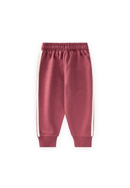 Şerit Detaylı Eşofman 1-10 Yaş Bordo