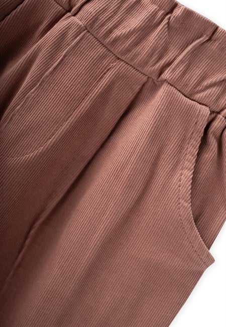 Kadife Pantolonlu T-Shirt Takım 1-7 Yaş Ekru