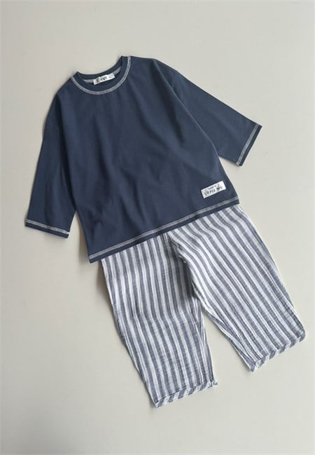 Oversize Pantolon Takım 2-10 Yaş LACİVERT