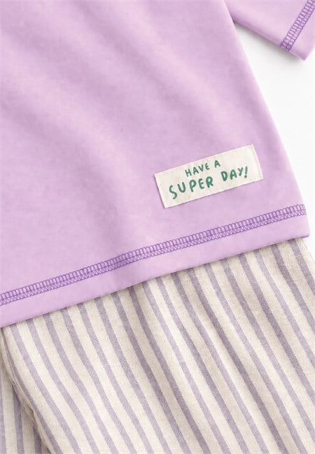 Oversize Pantolon Takım 2-10 Yaş Lila