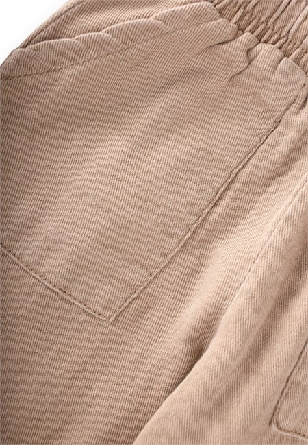 Müslin Gabardin Pantolon 2-8 Yaş BEJ