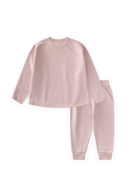 Sweatshirt Takım 2-7 Yaş Pudra Pembe