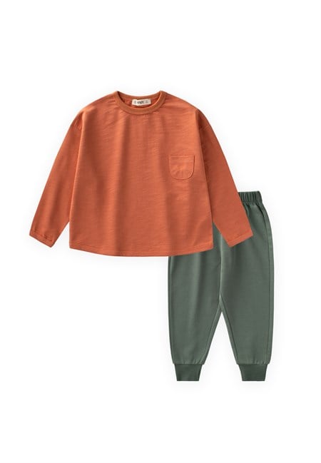 Sweatshirt Takım 2-7 Yaş Oranj