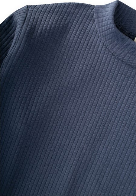 Mevsimlik Fitilli T-Shirt 2-8 Yaş Lacivert