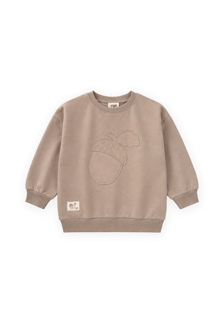 İnce Mevsimlik Sweatshirt 1-7 Yaş Sıcak Vizon
