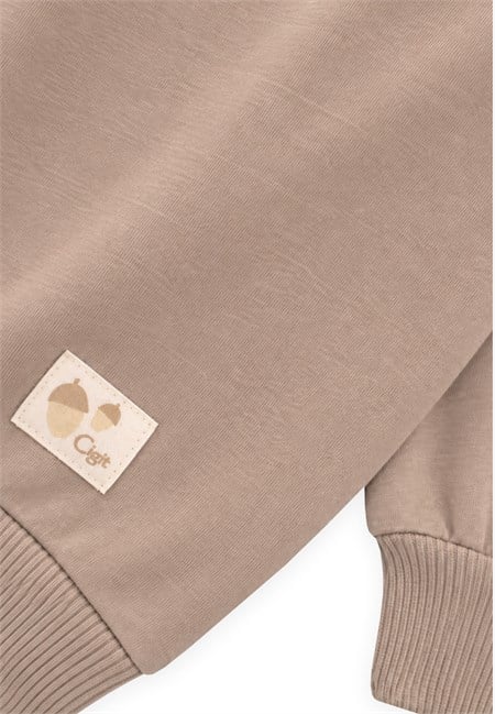 İnce Mevsimlik Sweatshirt 1-7 Yaş Sıcak Vizon