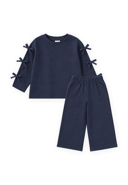 Mevsimlik Sweatshirt Takım 8-12 Yaş Lacivert