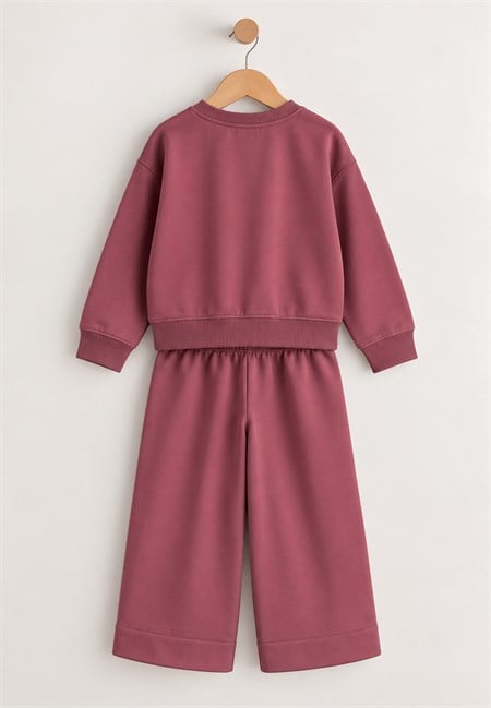 Sweatshirt Takım 2-8 Yaş Antik Pembe