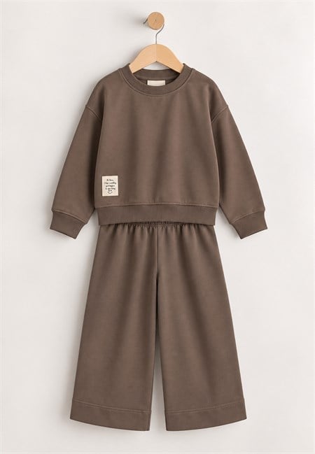Sweatshirt Takım 8-12 Yaş Vizon